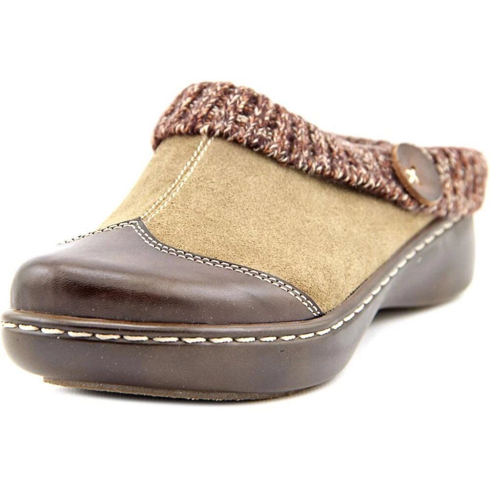 L'Artiste Spring Step Leather Clogs Mules Svetlana Brown Size 10